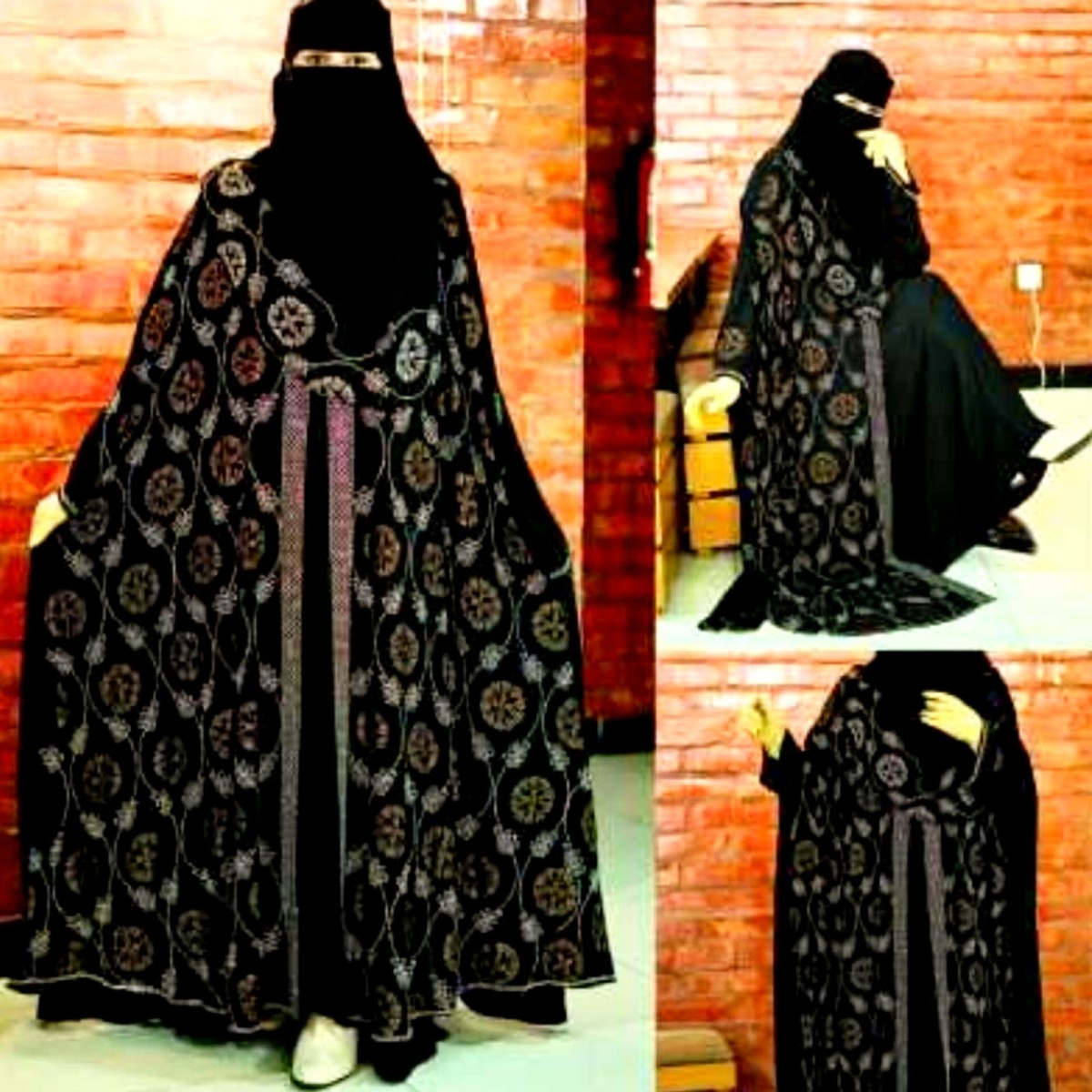 পার্টি বোরকা ( বোরকা+কটি+হিজাব)